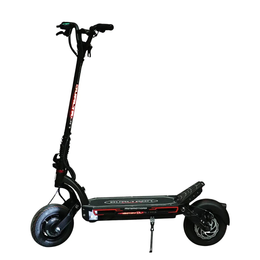 Electric scooter Dualtron Spider 2 – front view with kickstand down