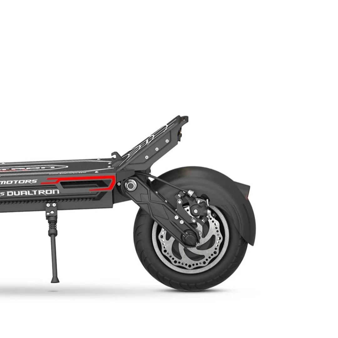 Electric scooter Dualtron Spider 2 – rear wheel and suspension detail