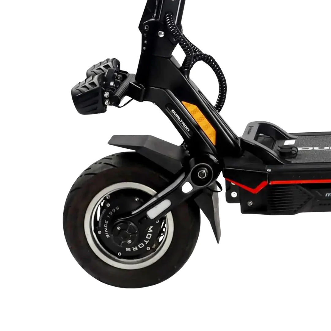 Electric scooter Dualtron Storm NEW – front wheel and suspension close-up