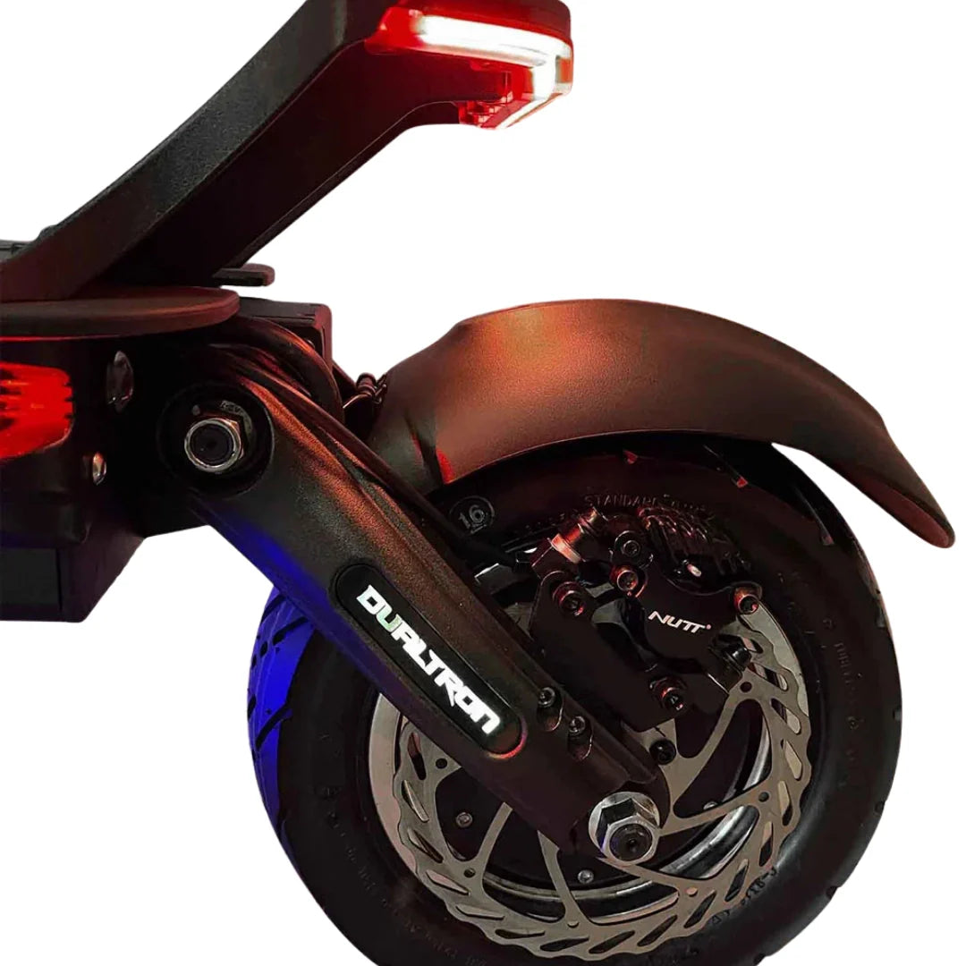 Electric scooter Dualtron Thunder 2 – rear wheel, fender, and red tail light