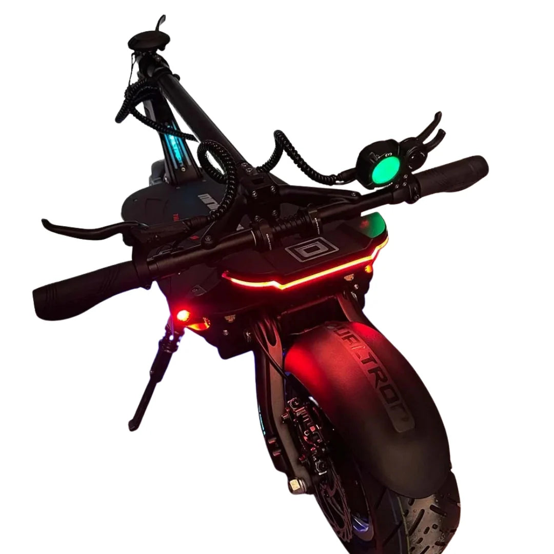 Electric scooter Dualtron Thunder 2 – top-down view of handlebars and front lights