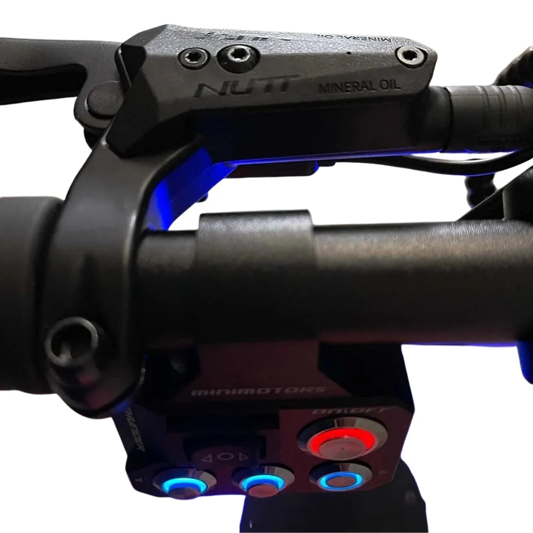 Electric scooter Dualtron Thunder 2 – brake lever and handlebar controls close-up