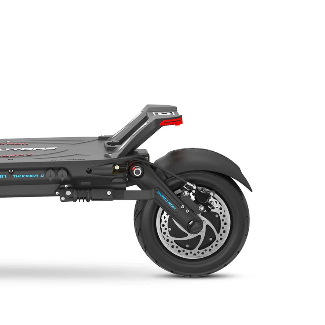Electric scooter Dualtron Thunder 2 – rear wheel and suspension close-up