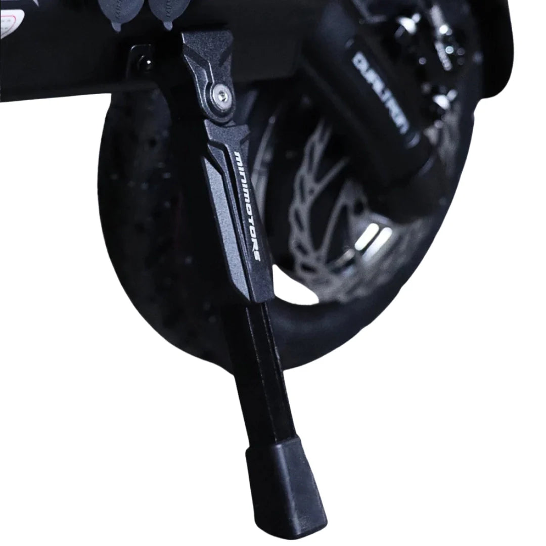 Electric scooter Dualtron Thunder 3 – kickstand and rear wheel close-up