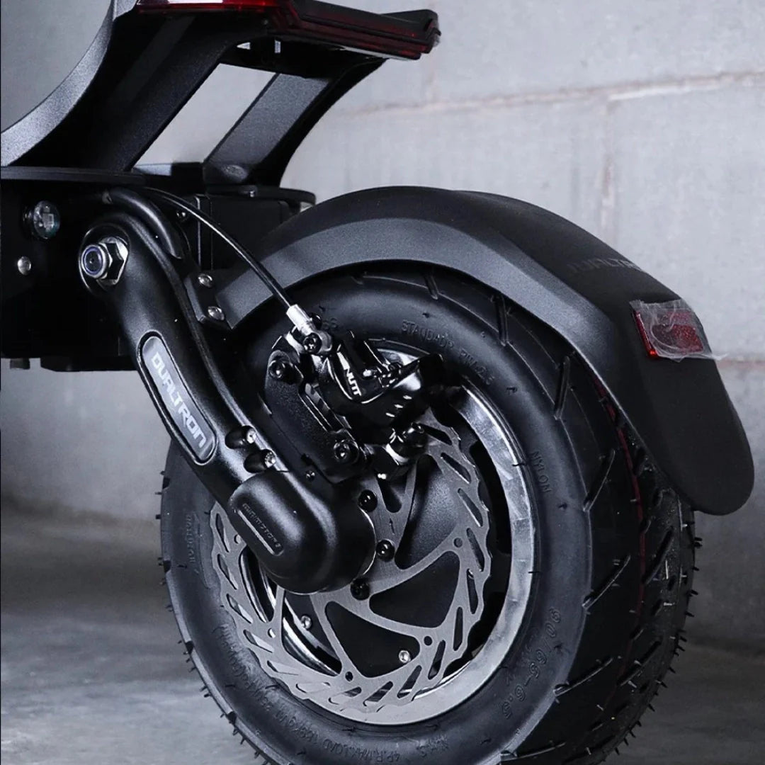 Electric scooter Dualtron Thunder 3 – rear wheel, fender, and brake detail