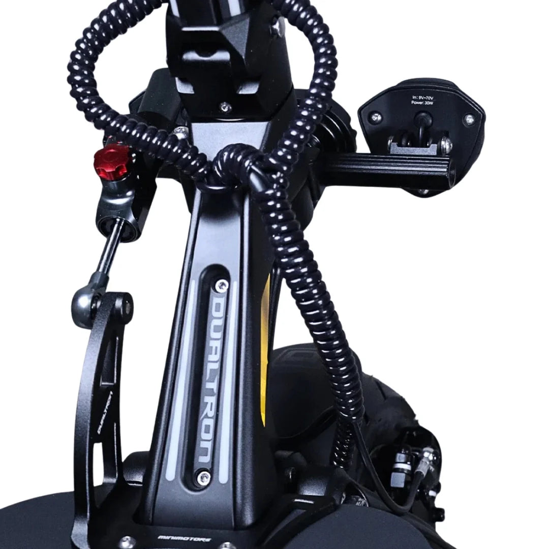 Electric scooter Dualtron Thunder 3 – steering column and suspension detail
