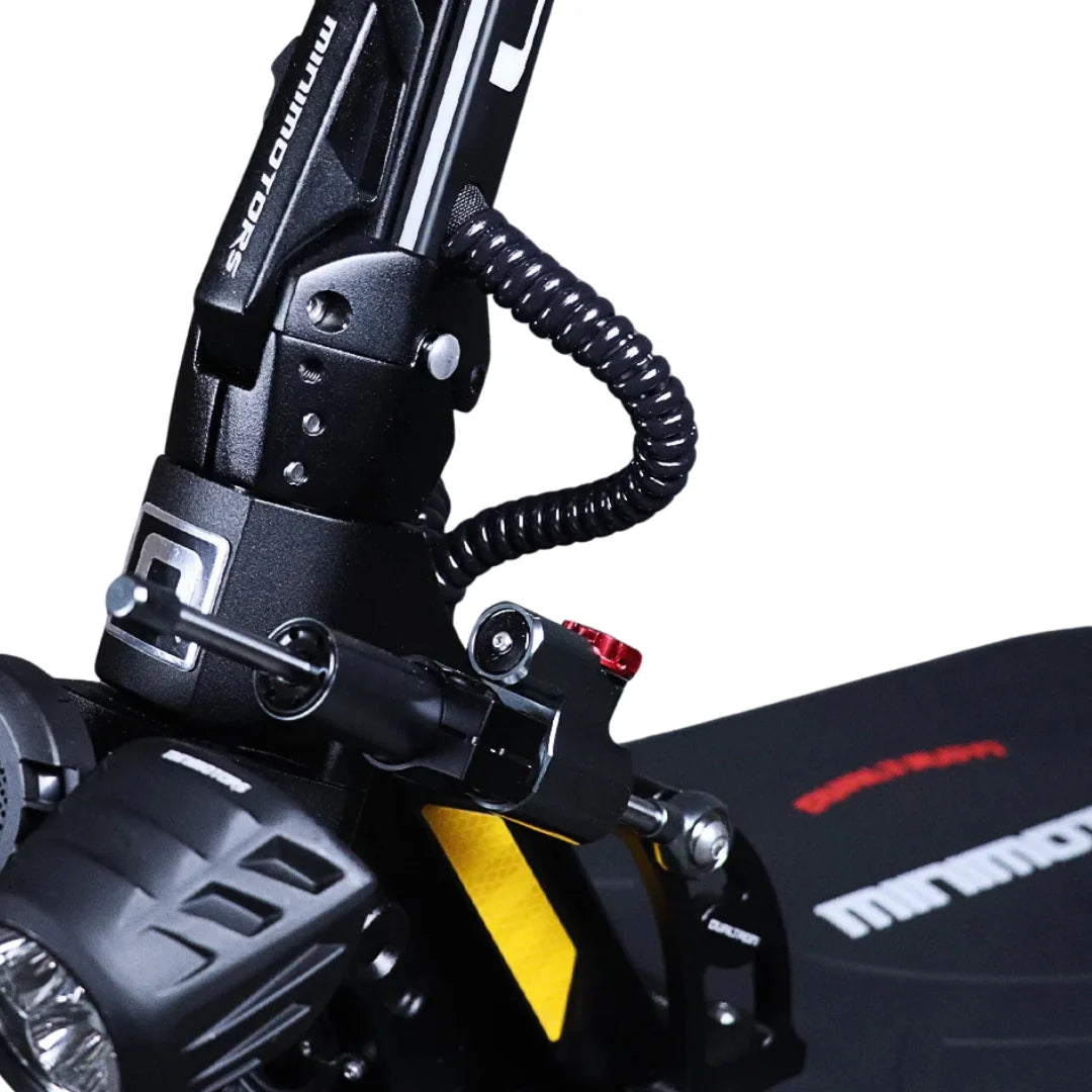 Electric scooter Dualtron Thunder 3 – steering column and suspension detail