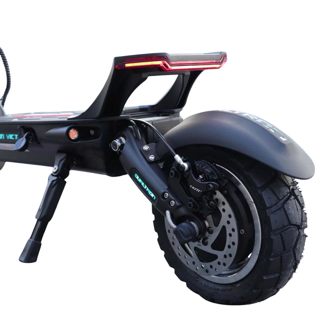 Electric scooter Dualtron Victor Limited – rear wheel, brake, suspension, and tail light
