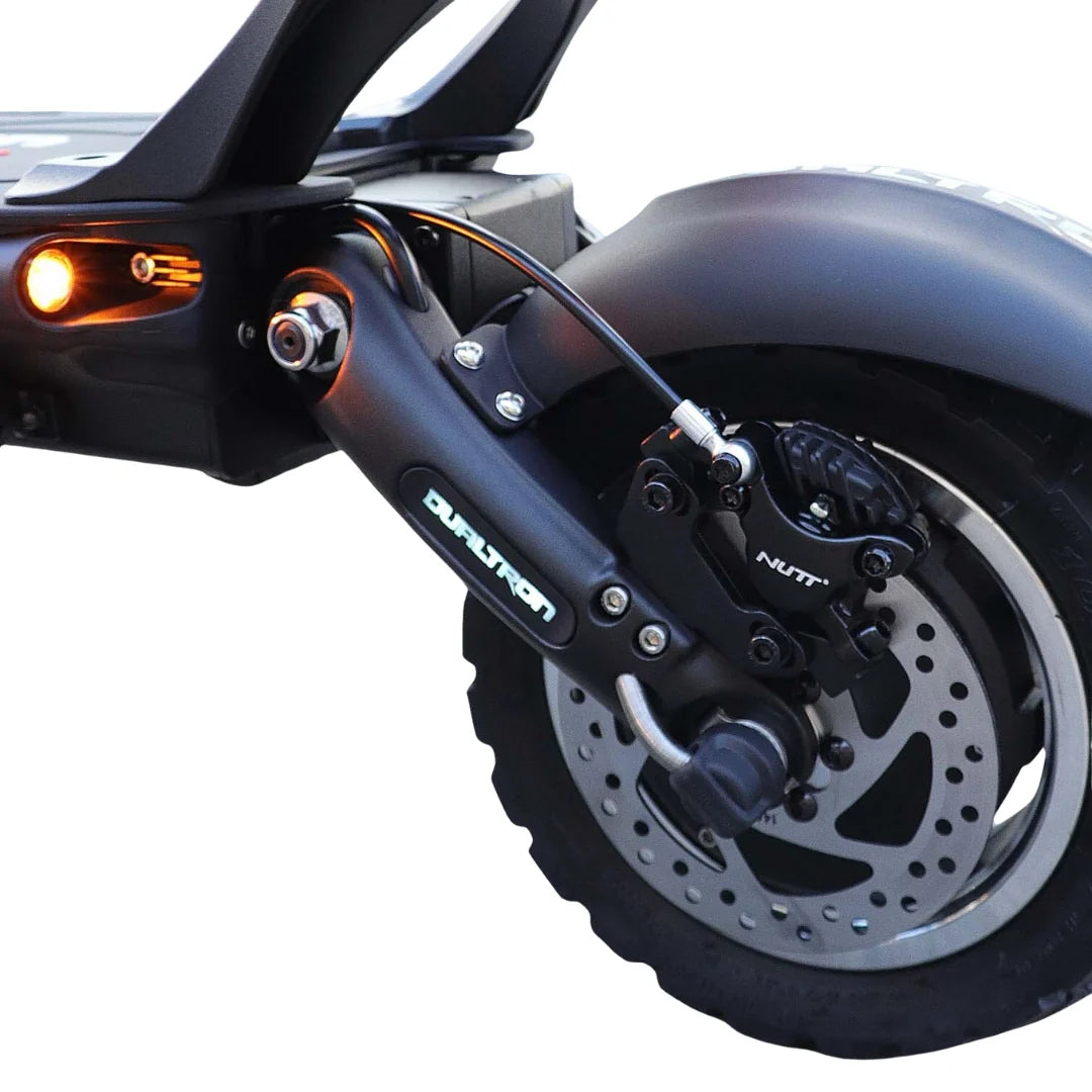 Electric scooter Dualtron Victor Limited – rear wheel, brake, suspension, and indicator