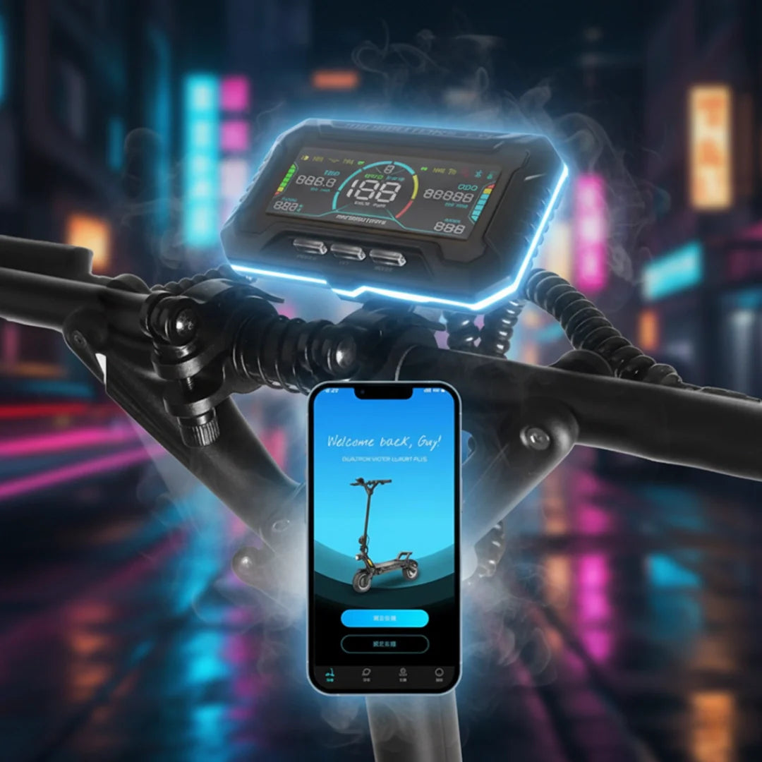 Electric scooter Dualtron Victor Luxury Plus NEW – display and phone app interface