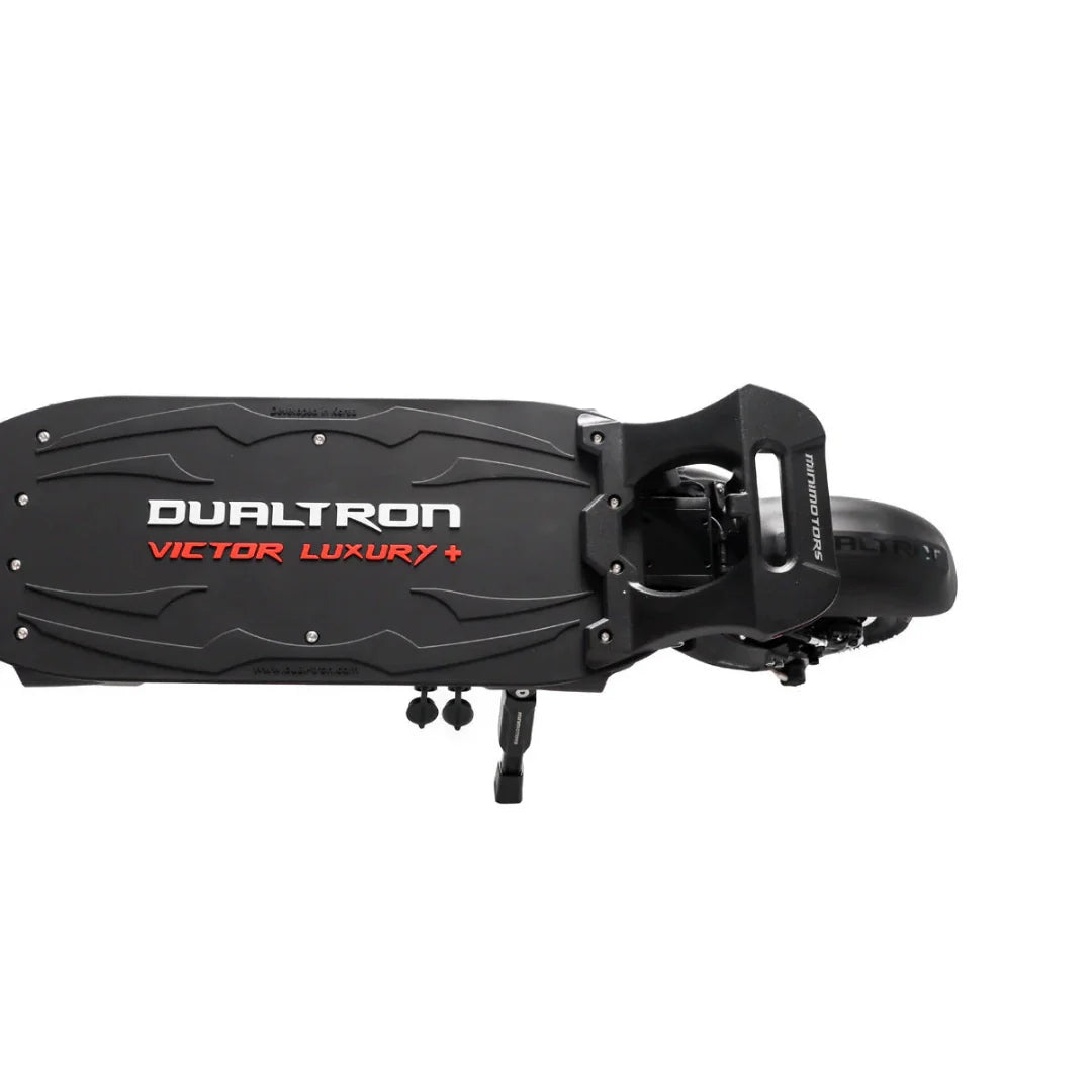 Electric scooter Dualtron Victor Luxury Plus NEW – deck and rear wheel close-up