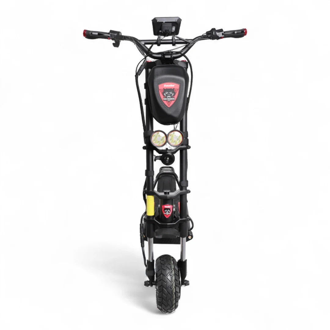 Electric scooter Kaabo Wolf Warrior 11 MAX – front view, folded
