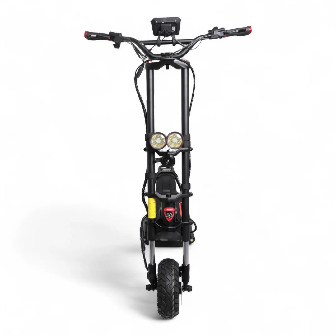 Electric scooter Kaabo Wolf Warrior 11 MAX – front view, folded, without bag
