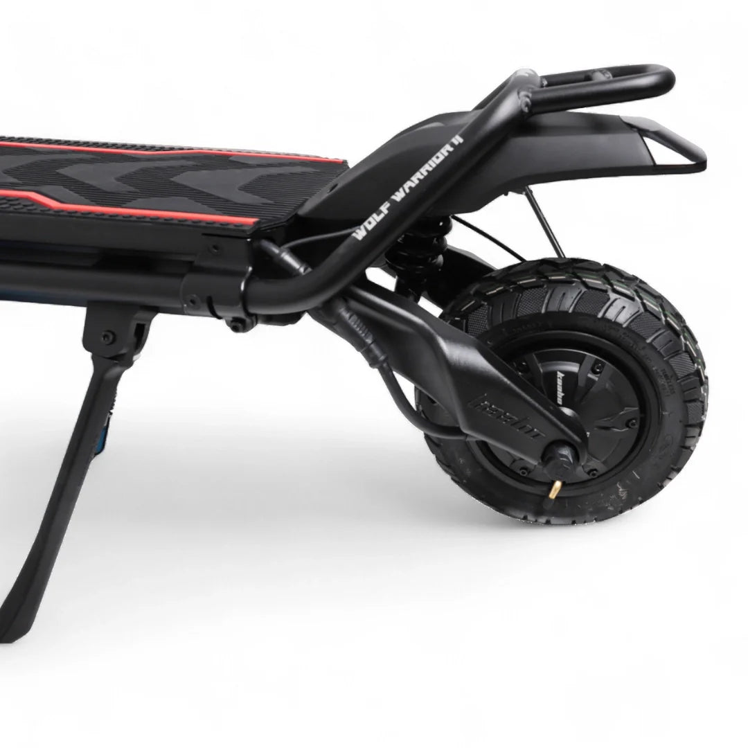 Electric scooter Kaabo Wolf Warrior 11 MAX – rear wheel and kickstand