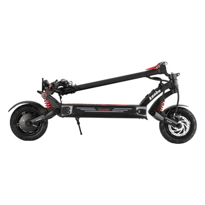 Electric scooter Kaabo Mantis King GT – side view, folded for transport