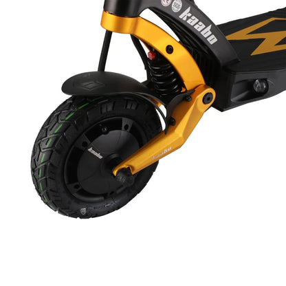Electric scooter Kaabo Mantis King GT – front wheel and suspension detail