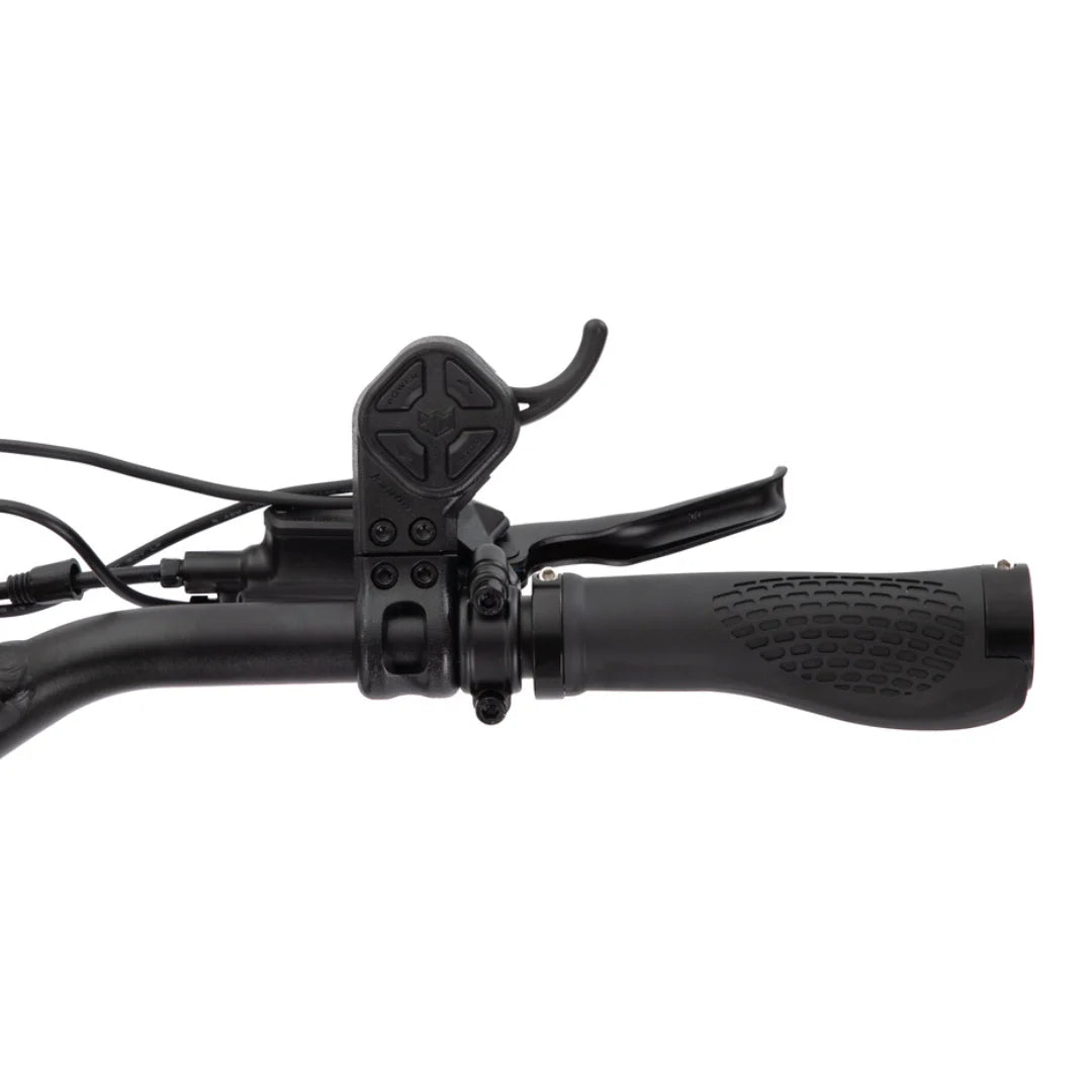 Electric scooter Kaabo Wolf King GTR MAX – left handlebar controls close-up