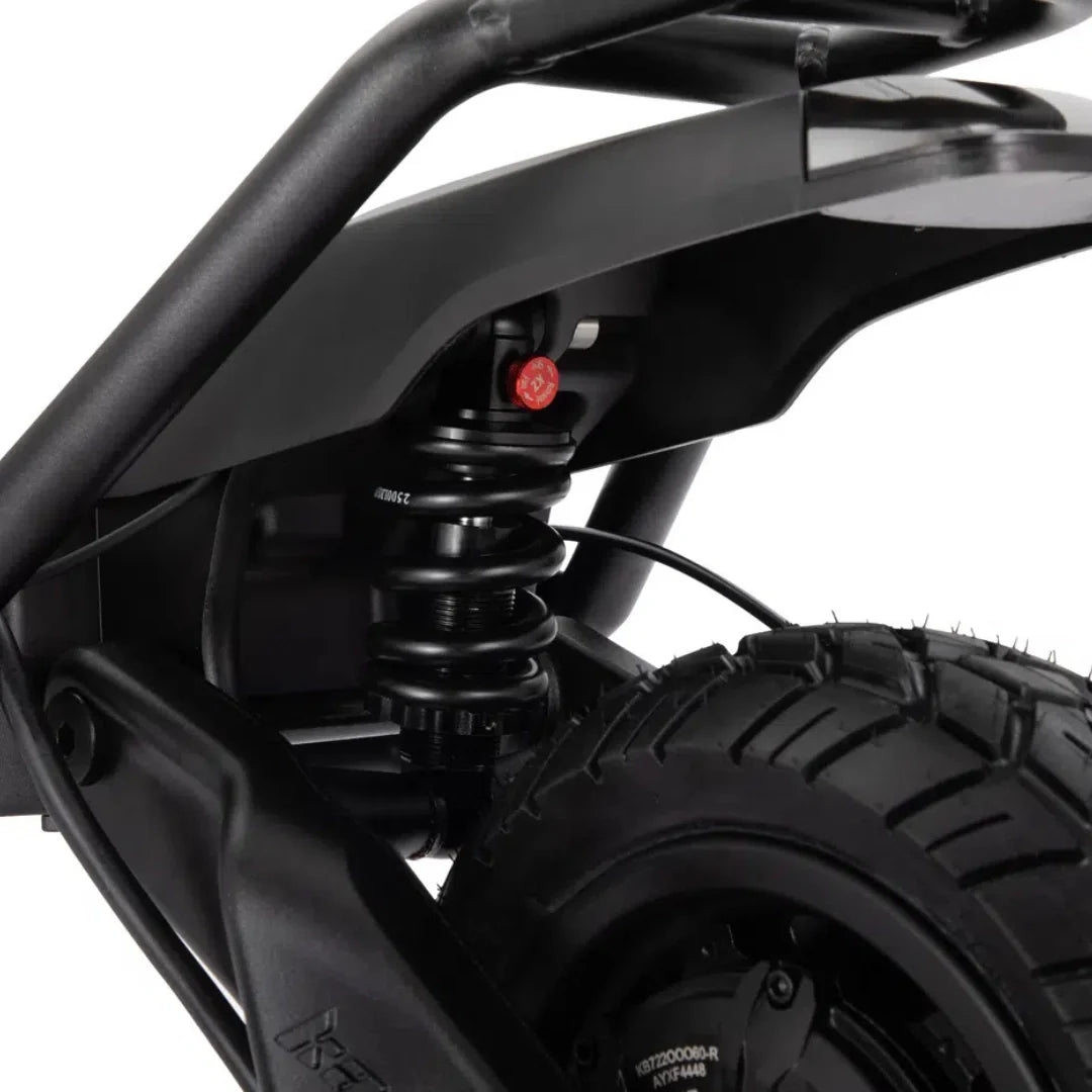 Electric scooter Kaabo Wolf King GTR MAX – rear suspension and wheel detail