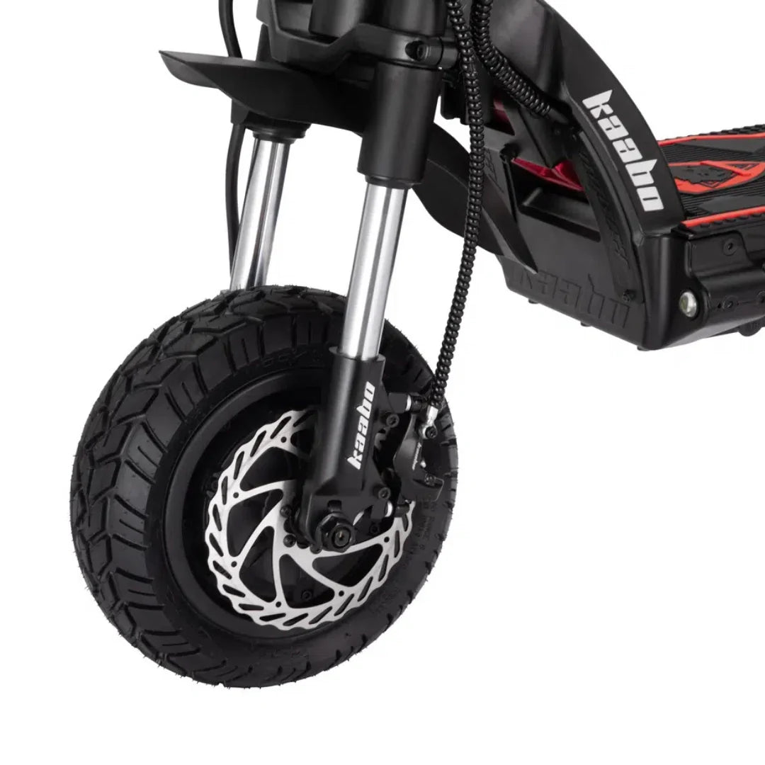 Electric scooter Kaabo Wolf King GTR MAX – front wheel and disc brake detail