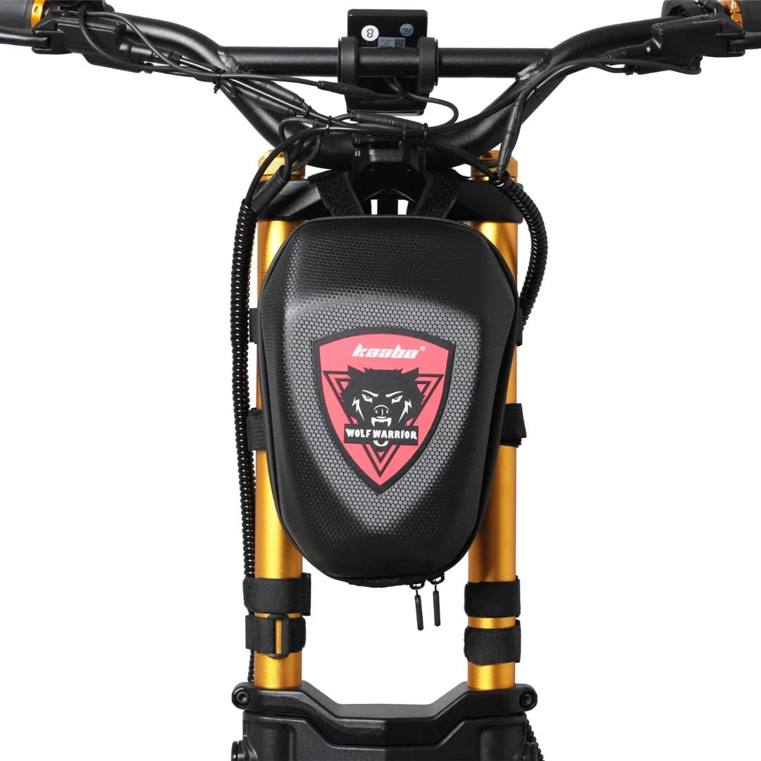 Electric scooter Kaabo Wolf King GTR MAX – front storage bag close-up