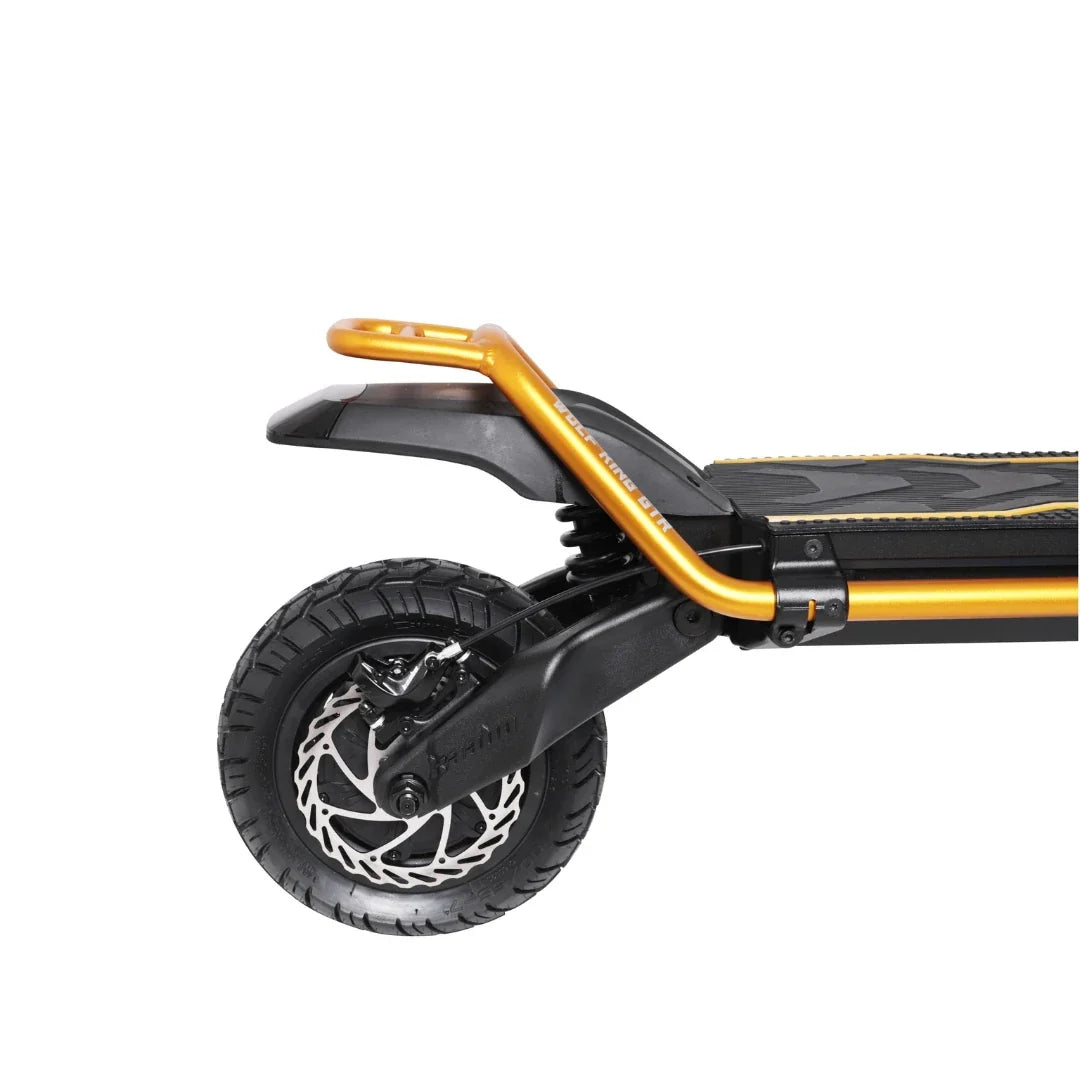 Electric scooter Kaabo Wolf King GTR MAX – rear wheel and suspension close-up