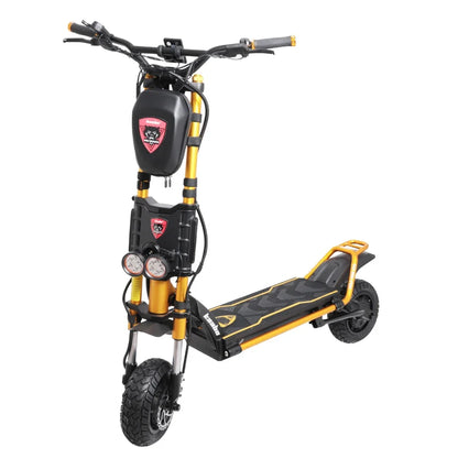 Electric scooter Kaabo Wolf King GTR MAX – front three-quarter view, left side