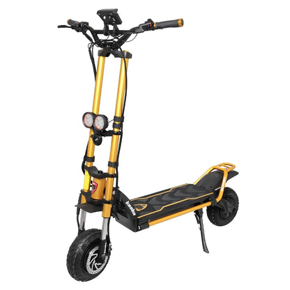 Electric scooter Kaabo Wolf Warrior 11 MAX – front three-quarter view, gold colour variant