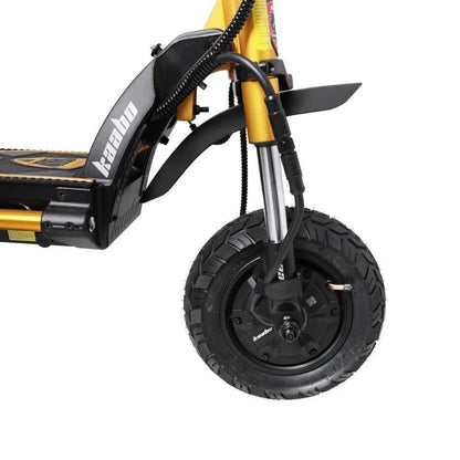 Electric scooter Kaabo Wolf Warrior 11 MAX – front wheel, suspension, and fender