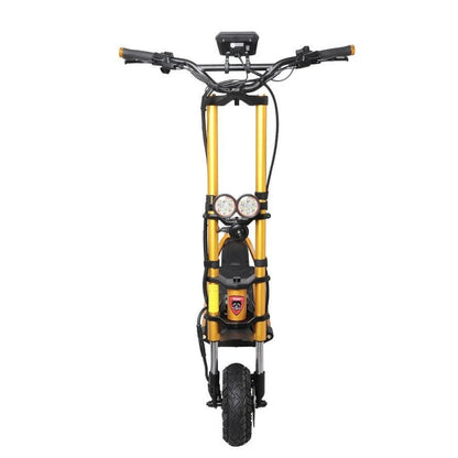 Electric scooter Kaabo Wolf Warrior 11 MAX – front view, gold colour variant