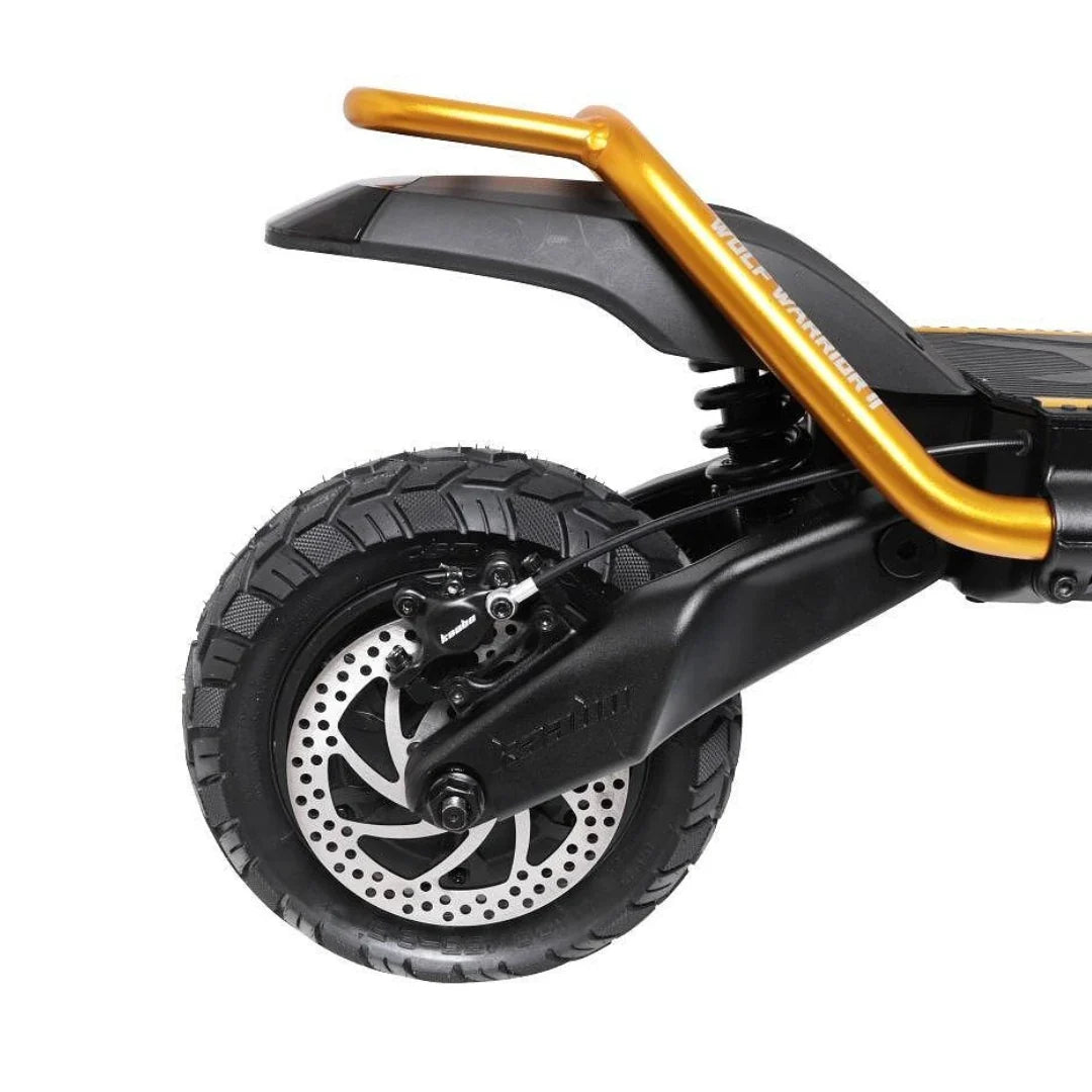Electric scooter Kaabo Wolf Warrior 11 MAX – rear wheel, brake, fender, and grab handle