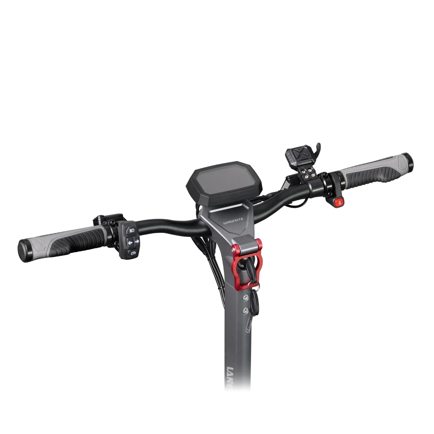 Electric scooter Langfeite C1 2026 – dashboard and handlebar close-up