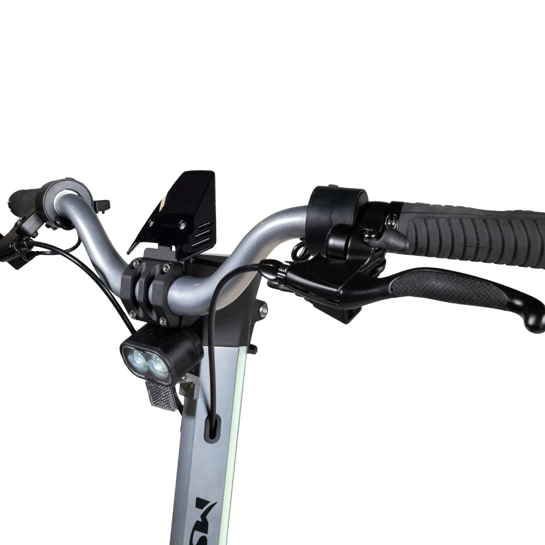 Electric scooter MS Energy Flare X – handlebar and front light close-up