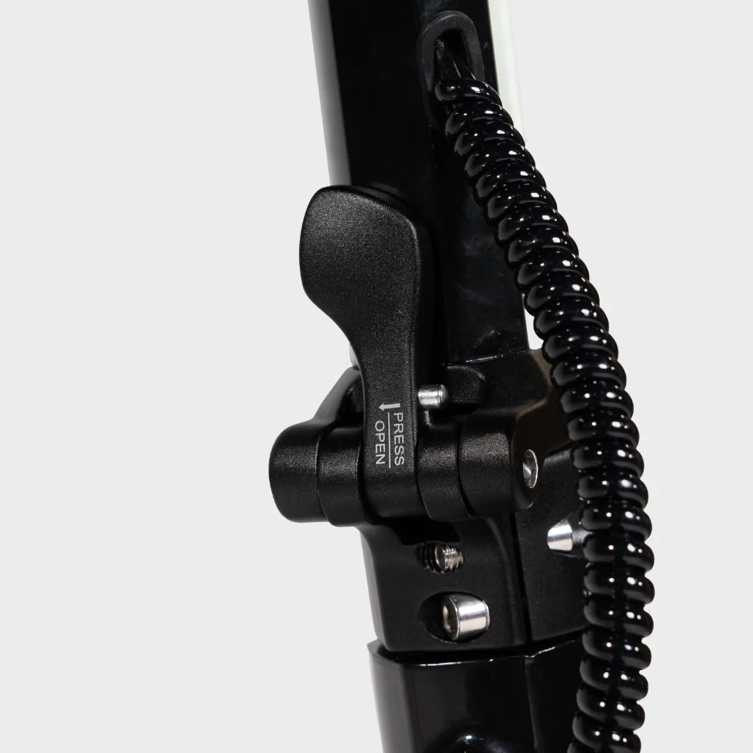 Electric scooter MS Energy Flare – folding mechanism close-up