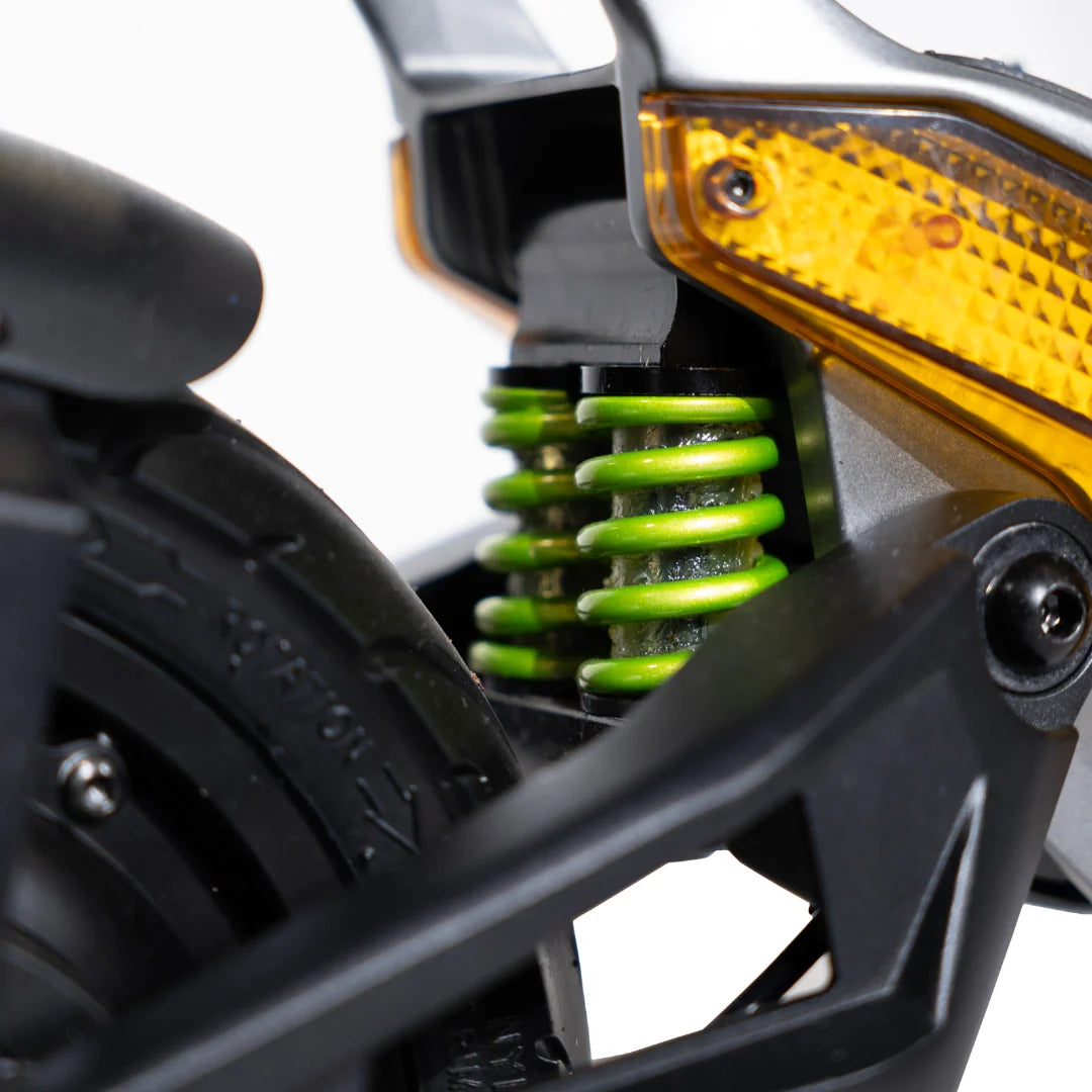 Electric scooter MS Energy Urban X – rear suspension and reflector detail