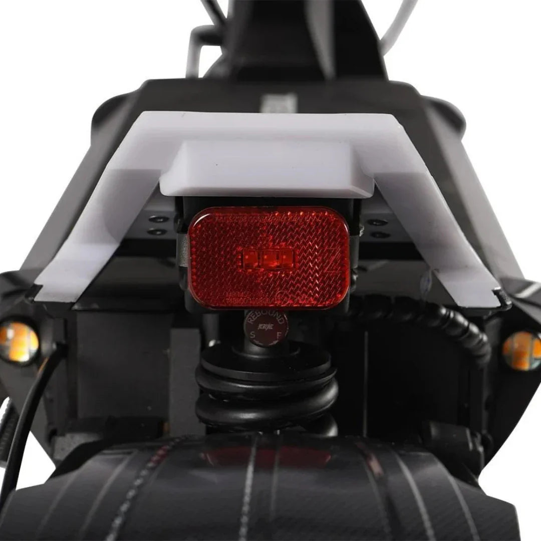 Electric scooter Teverun Fighter 11+ 2026 – rear light and suspension close-up