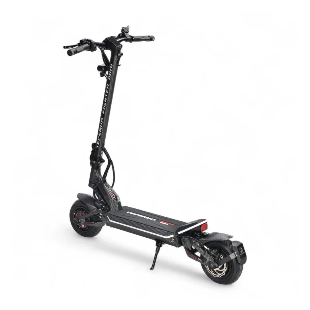Electric scooter Teverun Fighter Mini PRO 2026 – rear three-quarter view