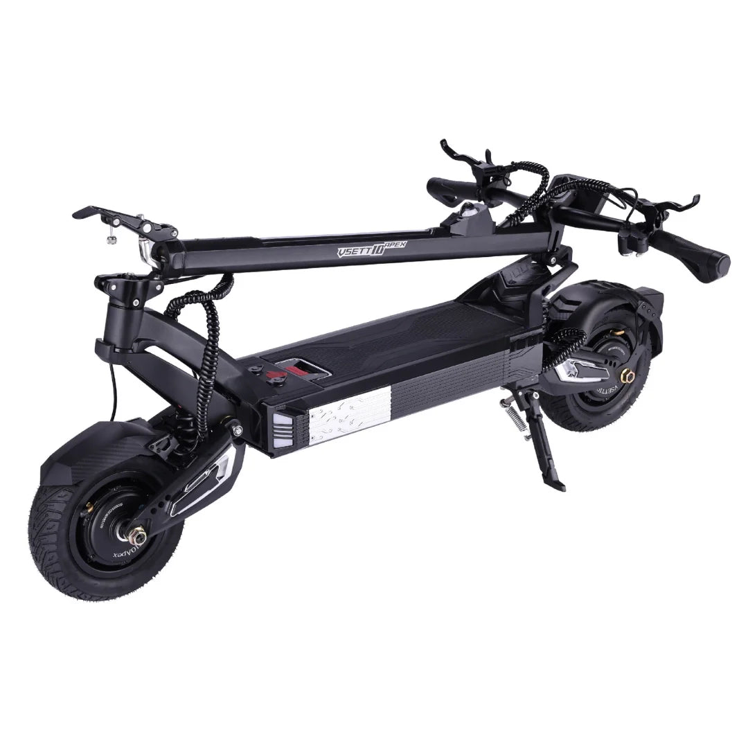 Electric scooter VSETT 10 APEX – folded side view