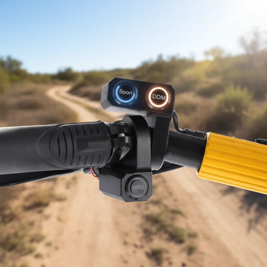 Electric scooter VSETT 10+ Super – handlebar controls, sport and DDM buttons