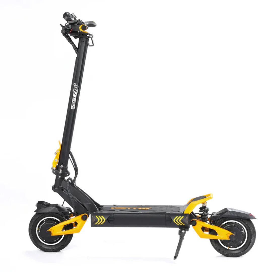 Electric scooter VSETT 10+ Super – side view, kickstand deployed