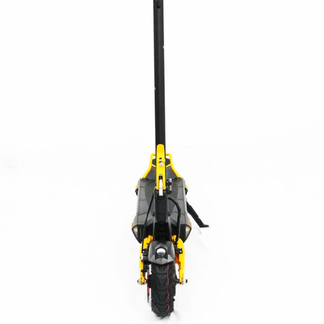 Electric scooter VSETT 10+ Super – front view, black and yellow