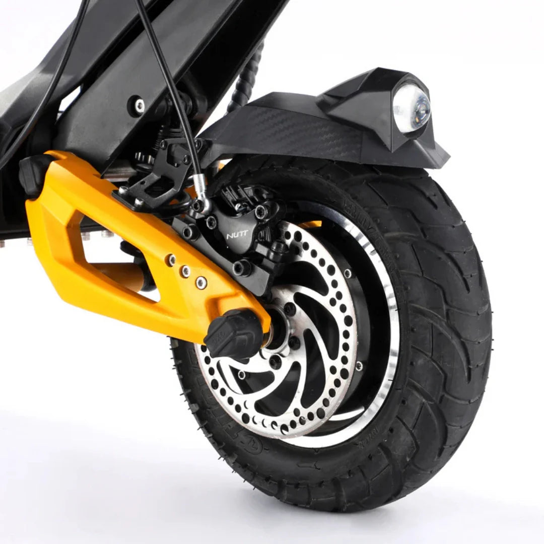Electric scooter VSETT 10+ Super – rear wheel, disc brake, and suspension