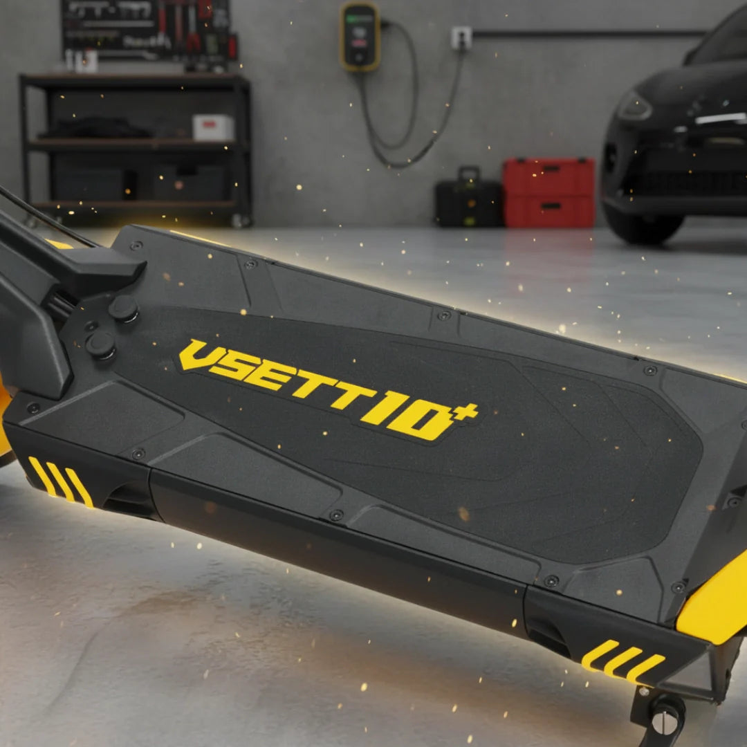 Electric scooter VSETT 10+ Super – deck with VSETT 10+ logo