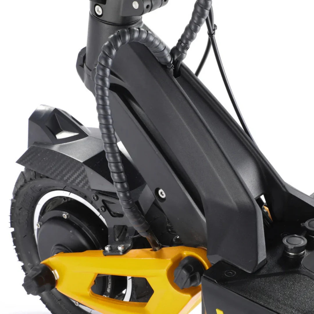 Electric scooter VSETT 10+ Super – rear wheel and suspension detail