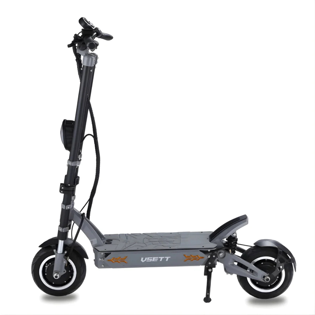 Electric scooter VSETT 11+ – side view with kickstand down