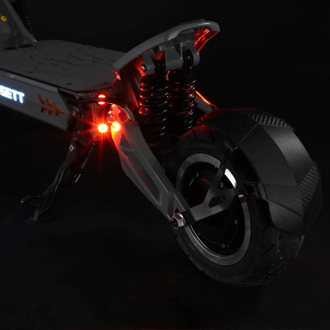 Electric scooter VSETT 11+ – rear wheel and lights detail