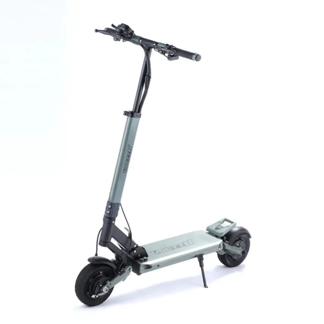 Electric scooter VSETT 8+ – front three-quarter view, unfolded
