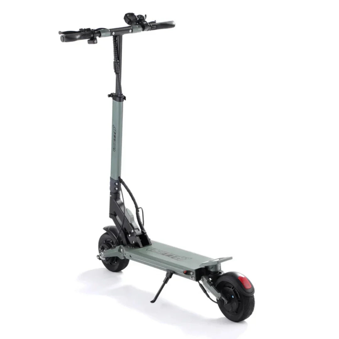 Electric scooter VSETT 8+ – rear three-quarter view, unfolded