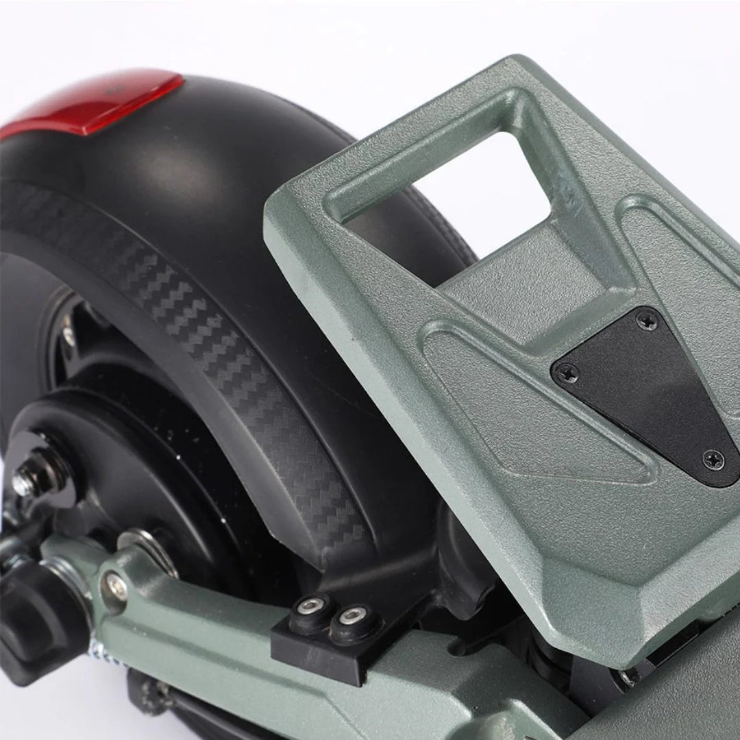 Electric scooter VSETT 8+ – rear footrest and fender close-up