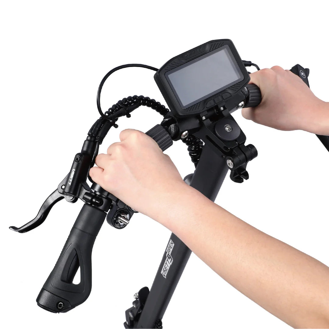 Electric scooter VSETT 9 APEX – hands folding handlebars further inward