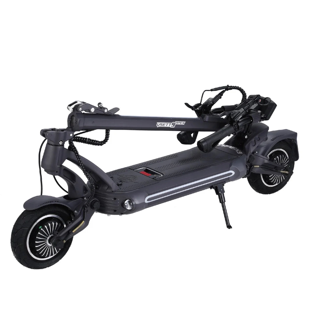 Electric scooter VSETT 9 APEX – folded side view